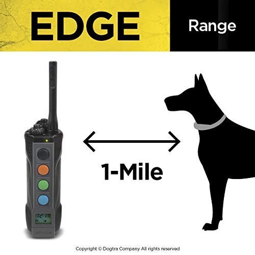 Dogtra Edge Long Range High-Output 1-Mile Waterproof 4-Dog Expandable Remote Dog Training E-Collar with LED Receiver for Professionals