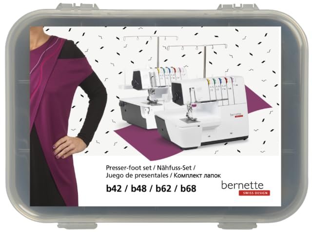 Bernette Presser-Foot Set b42 / b48 / b62 / b68, Silver