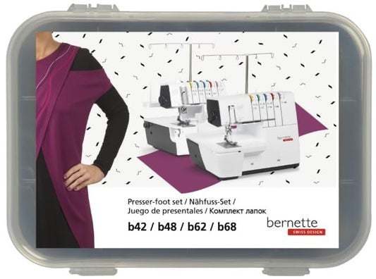 Bernette Presser-Foot Set b42 / b48 / b62 / b68, Silver