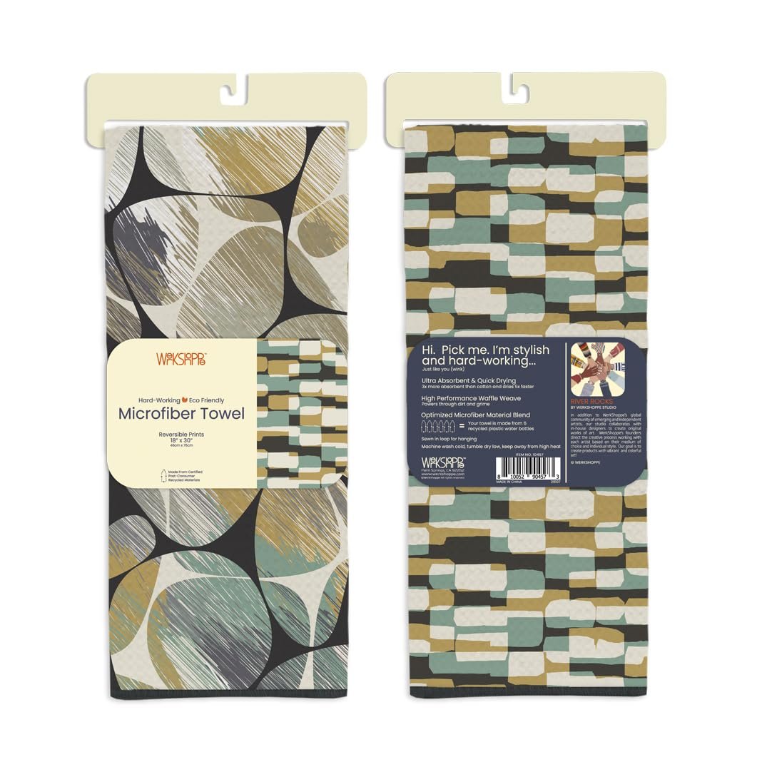WerkShoppe River Rocks Microfiber Towel