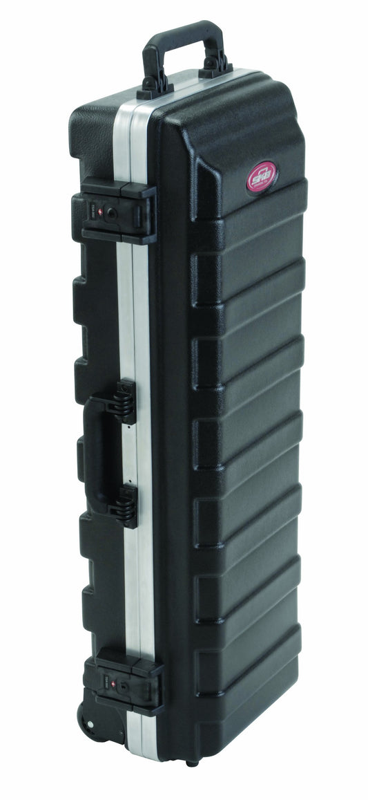SKB Compact Stand Case 36-1/2 x 11-7/8 x 8-1/4 with Wheels & Straps, TSA Latches, Over molded Handle