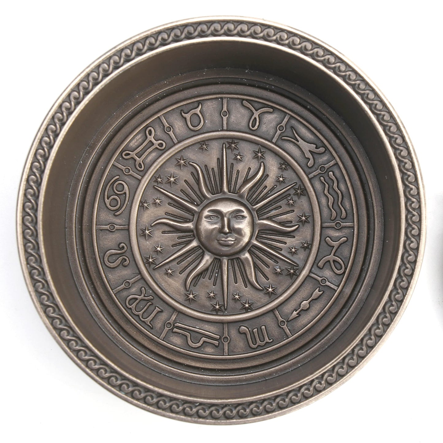 Veronese Design 2 3/4" Tall Eye of Providence Free Mason Trinket Box Cold Cast Resin Antique Bronze Finish Sculpture Gift