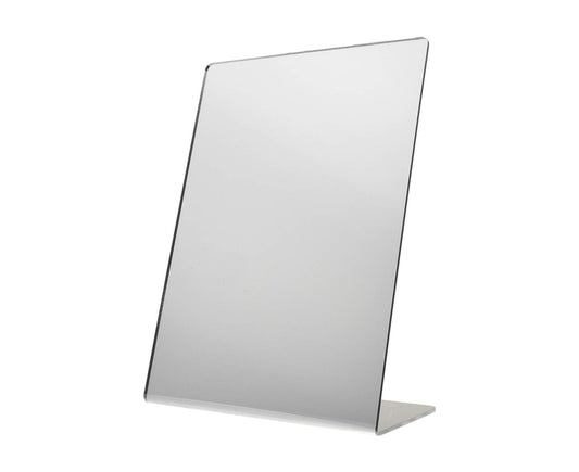 Marketing Holders Slanted Acrylic Mirror 8.5" x 11" Table or Counter Slant Back for Easy Viewing Vanity Make Up Shop or Salons Safer Than Glass