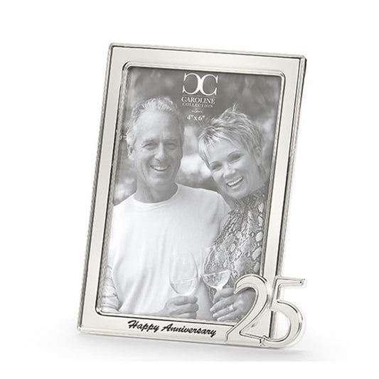 Roman Giftware Inc., Caroline Collection, Wedding & Anniversary, 6.75" H 25TH Anniversary Frame,Religious, Inspirational, Durable (1x5x6)