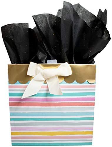 Made in USA 50-Sheet Gemstone Glitter Gift Tissue Paper Pack, 20x30