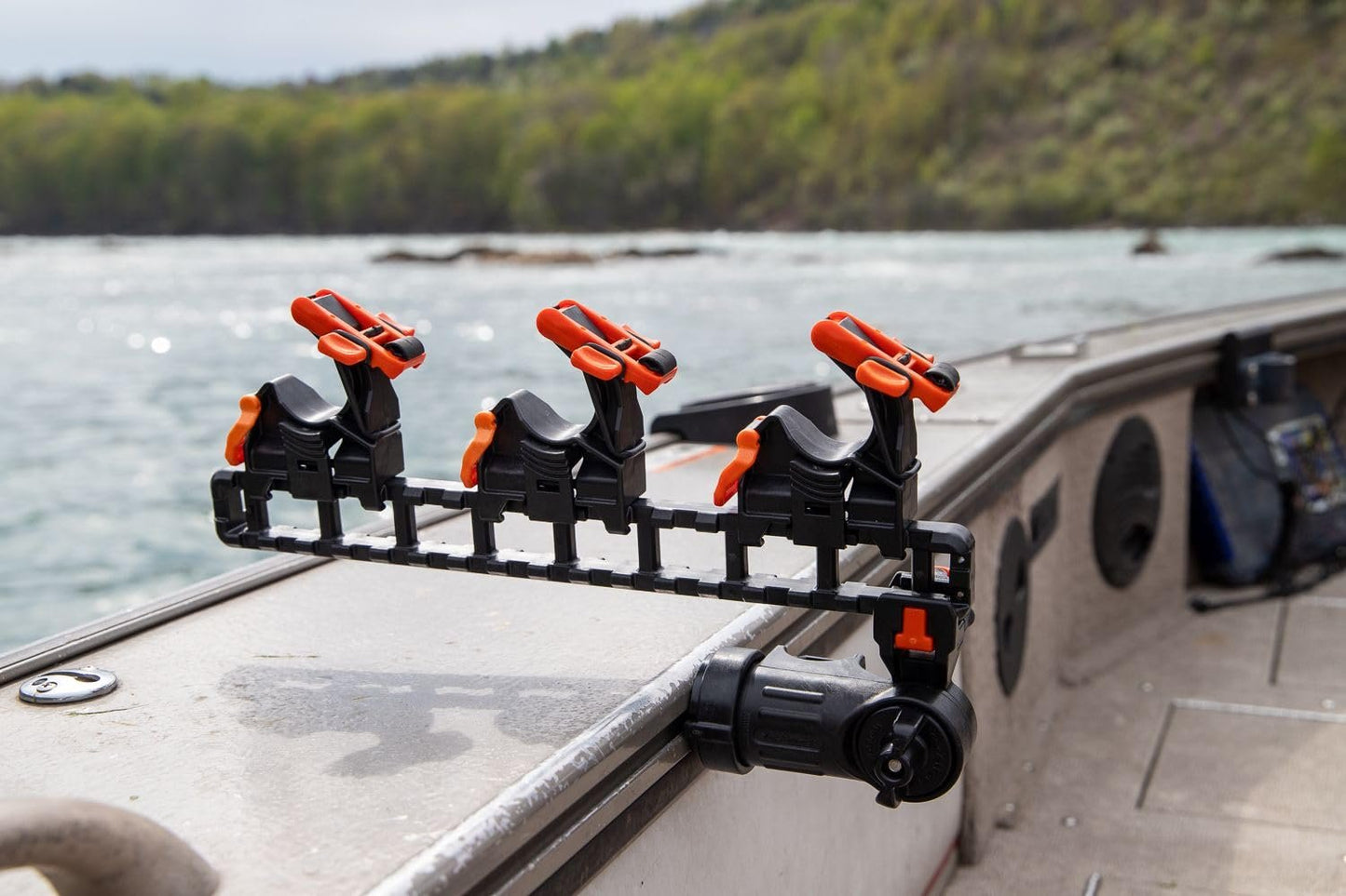 YakAttack SideStage Pro Rod Rack - Set of 2 with Style Options | Horizontal Fishing Rod Holder & Stager | Includes ClickTrac Rails & FlipGrips | Made in USA
