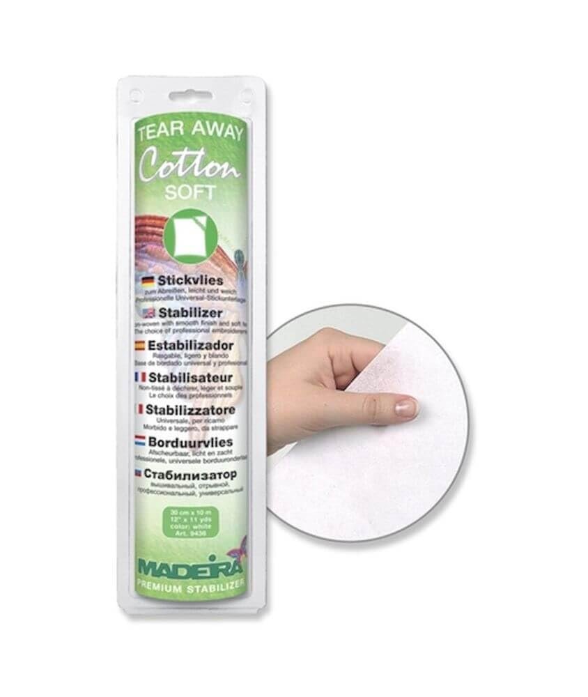 Madeira Tear Away Cotton Soft Stabilizer 12 in. x 11 yd. White
