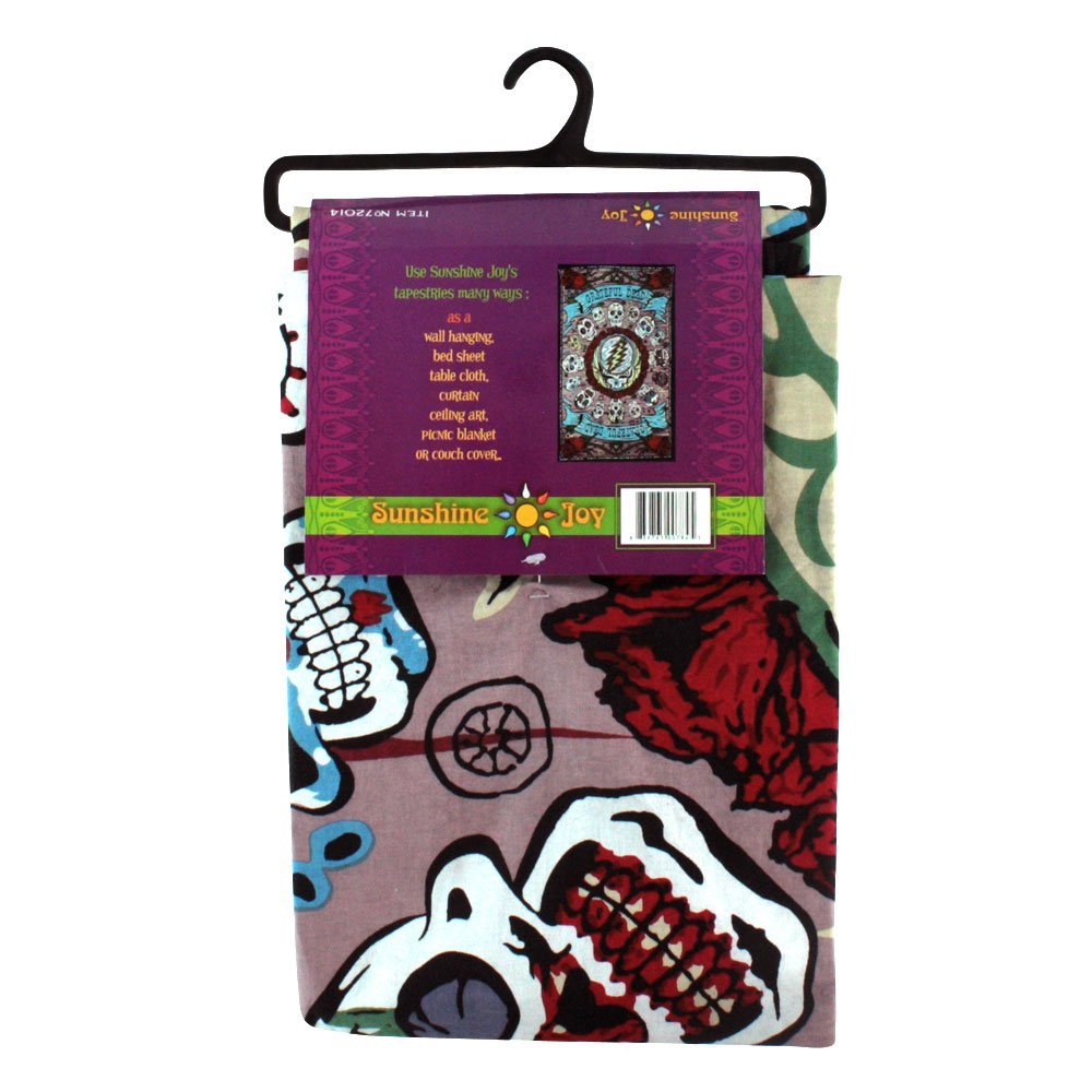 Sunshine Joy 3D Grateful Dead Mexicali Skulls Tapestry