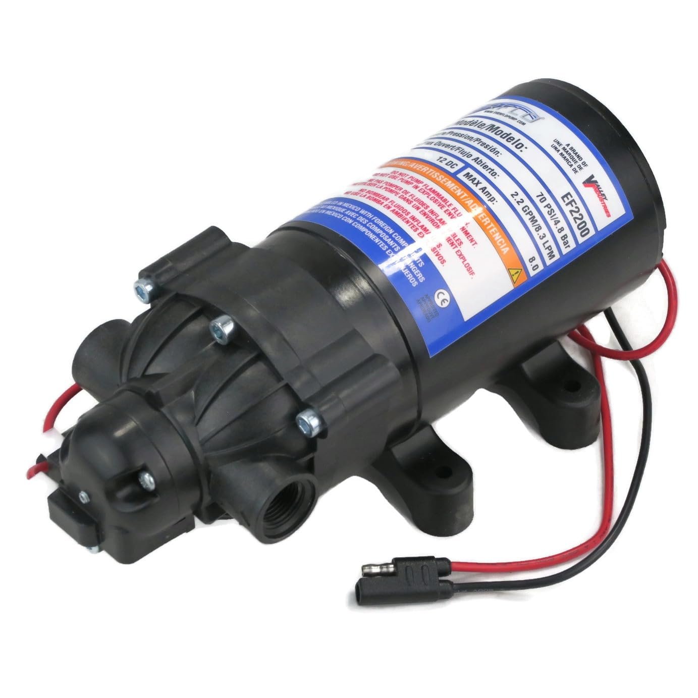 Everflo 12 Volt 2.2 GPM 70 PSI Diaphragm Pump