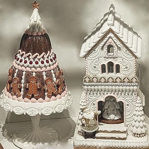 December Diamonds Gingerbread Village Gingerbread Cookie House Figurine with Led Music - Christmas Decoration, Home Decor