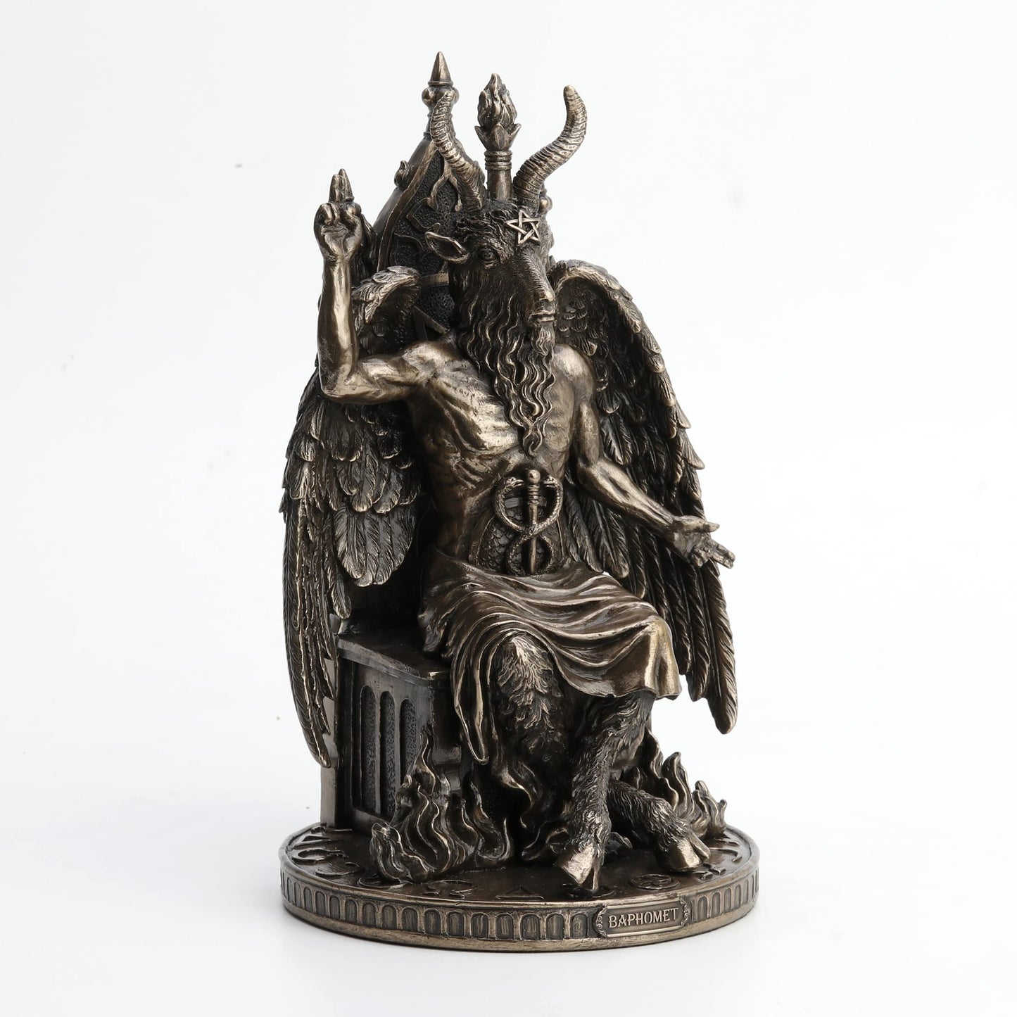Veronese Design 9 1/2 Inch Statue of Baphomet Resin Statue Antique Bronze Occult Gift