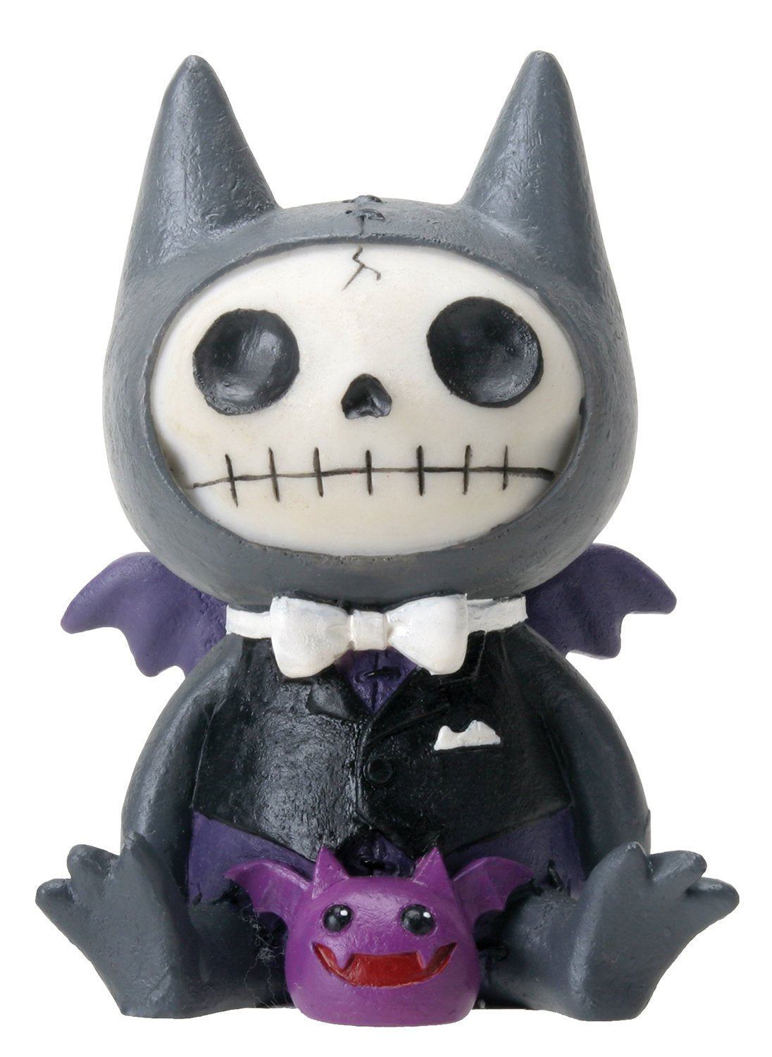 SUMMIT COLLECTION Furrybones Flappy Signature Skeleton in Vampire Bat Costume with Small Bat