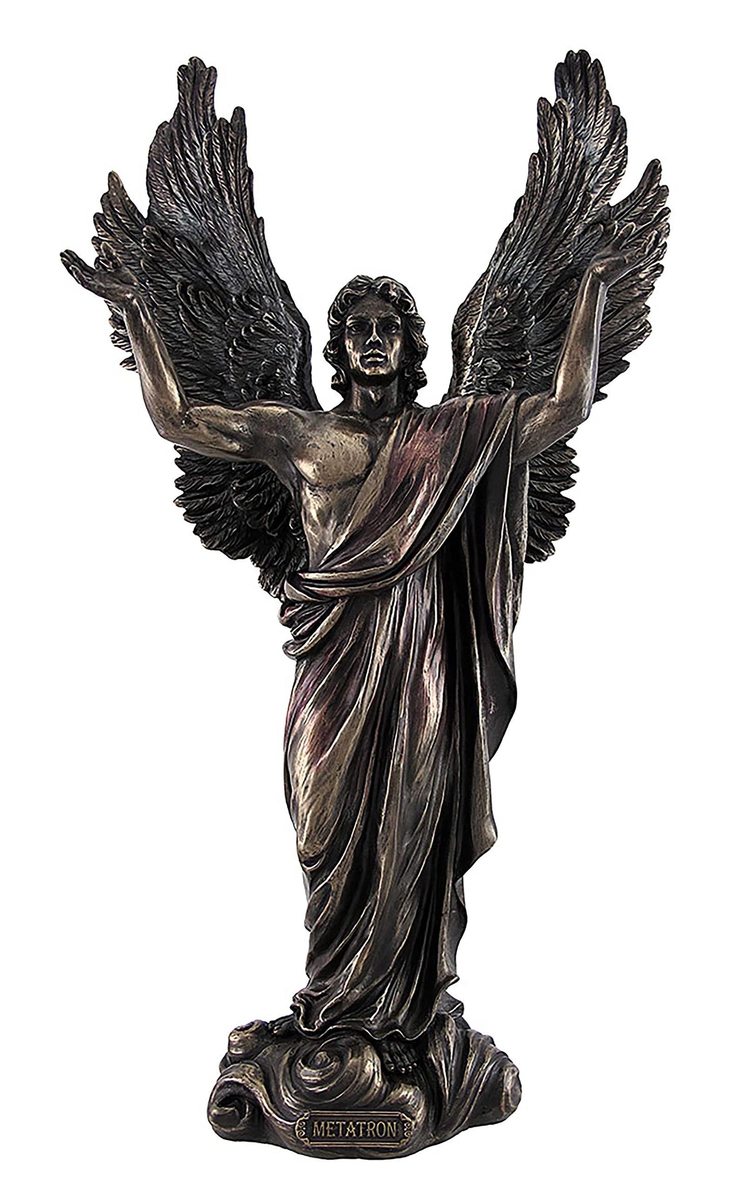 Things2Die4 Bronzed Angel Metatron Statue with Colored Accents