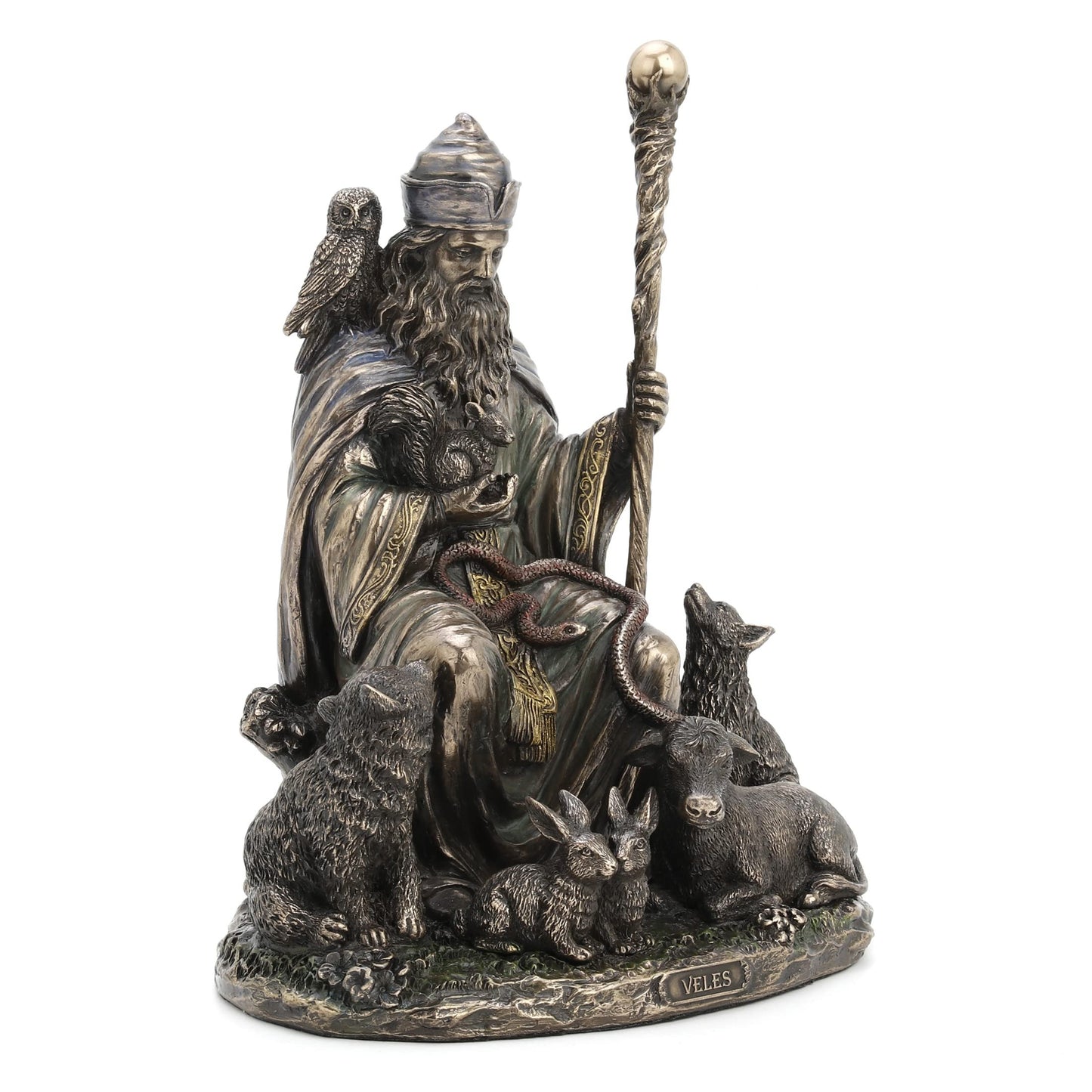 Veronese Design Veles The Slavic God of Cattle and Underworld Cold Cast Resin Antique Bronze Finish Statue