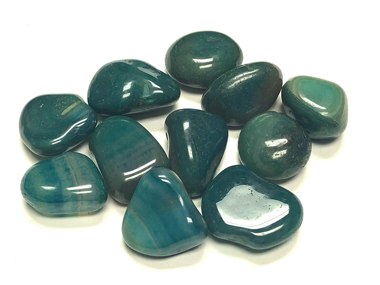 Zentron Crystal Collection: Tumbled Dyed Agate - Large 1" Pieces with Velvet Bag