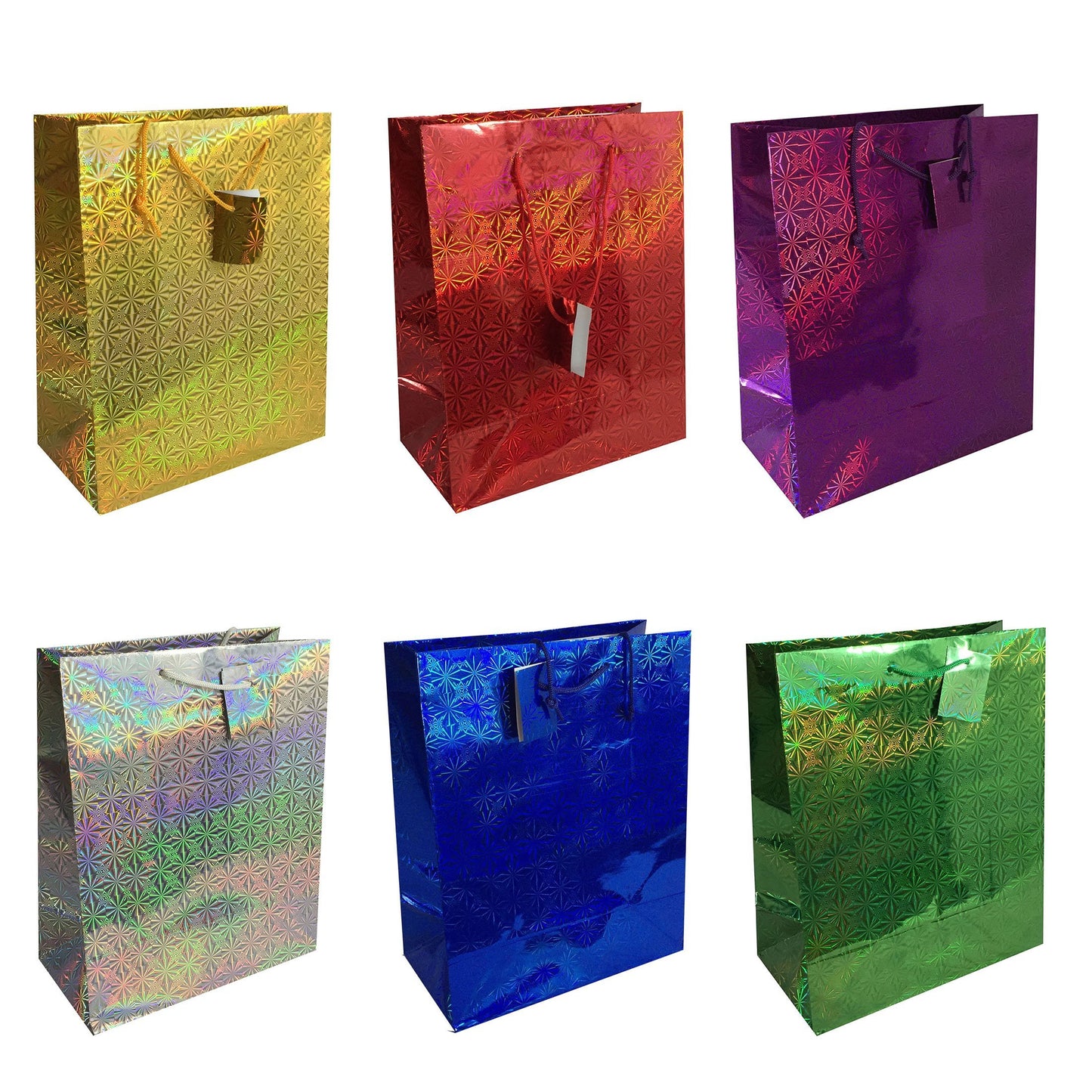 allgala 12-PK Hologram Gift Bags, Various Size