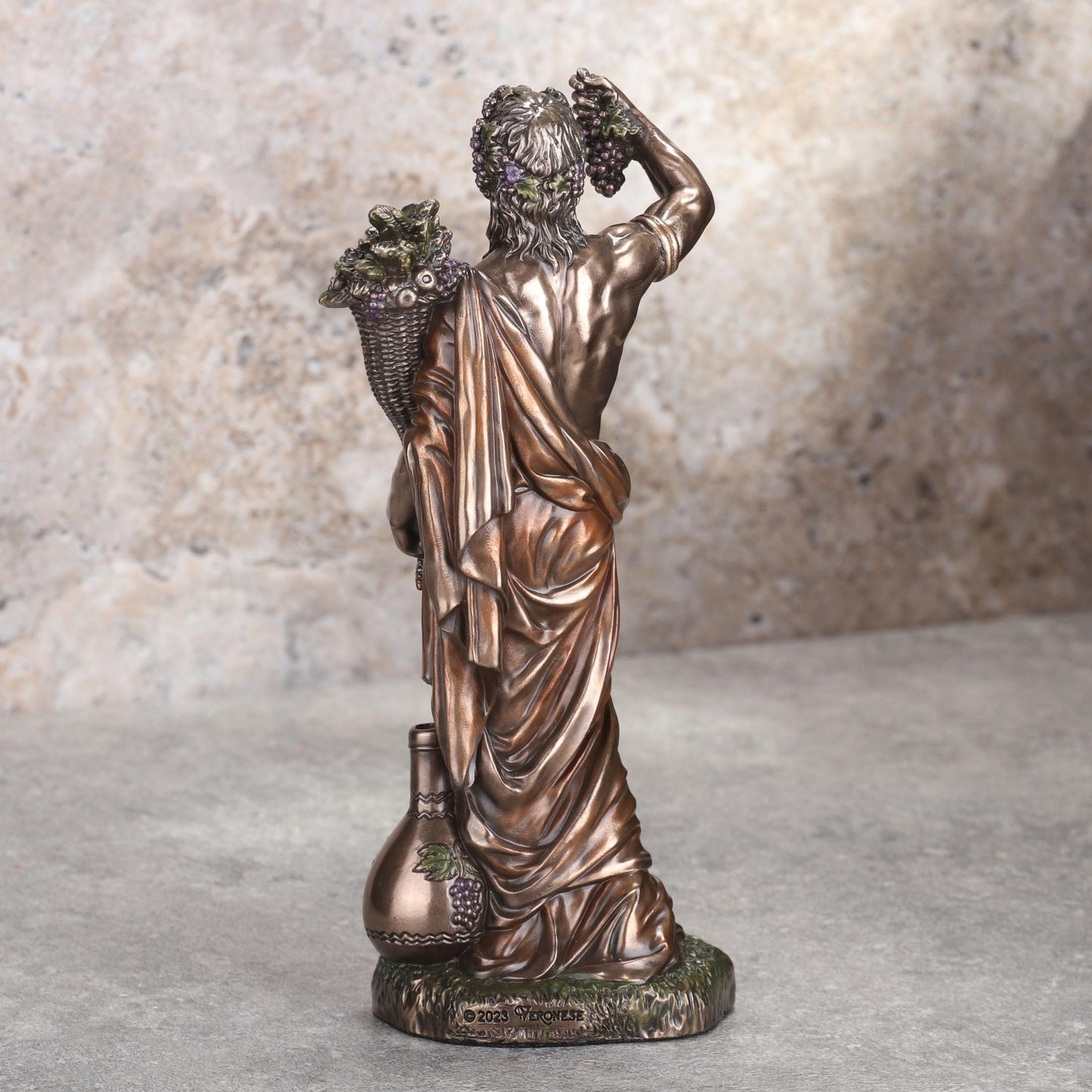Veronese Design 6 1/4 Inch Dionysus Greek God of Wine Cold Cast Resin Antique Bronze Finish Sculpture