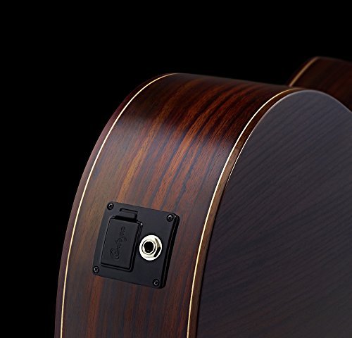 Ortega Guitars 6 String Family Series Pro Solid Top Acoustic-Electric Nylon Classical Guitar w/Bag, Left-Handed (RCE131L)