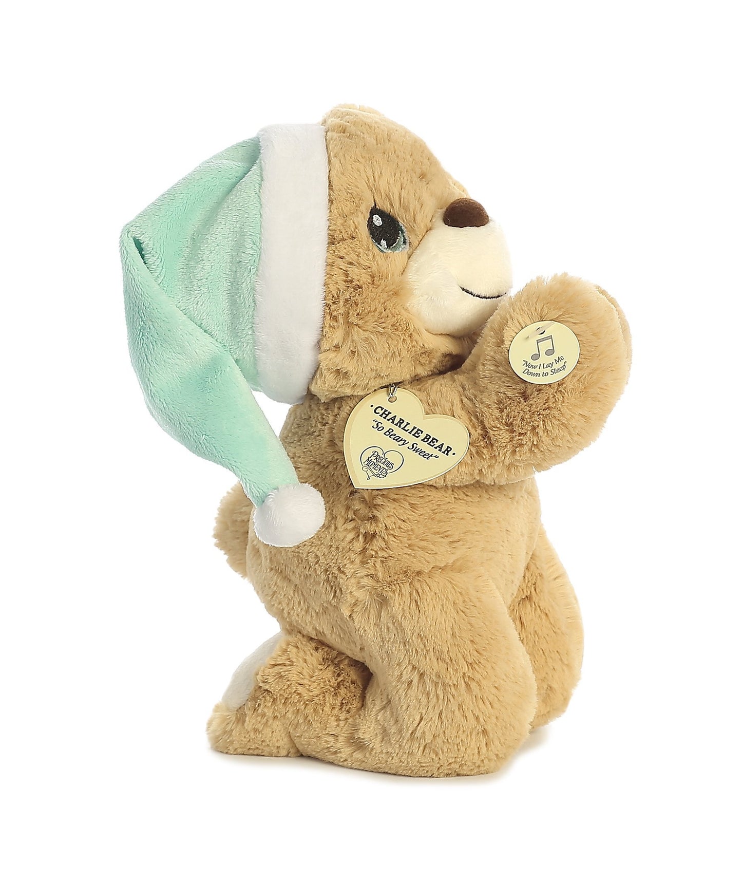 Aurora® Inspirational Precious Moments™ Charlie Prayer Bear Stuffed Animal - Cherished Memories - Enduring Comfort - Brown 10 Inches