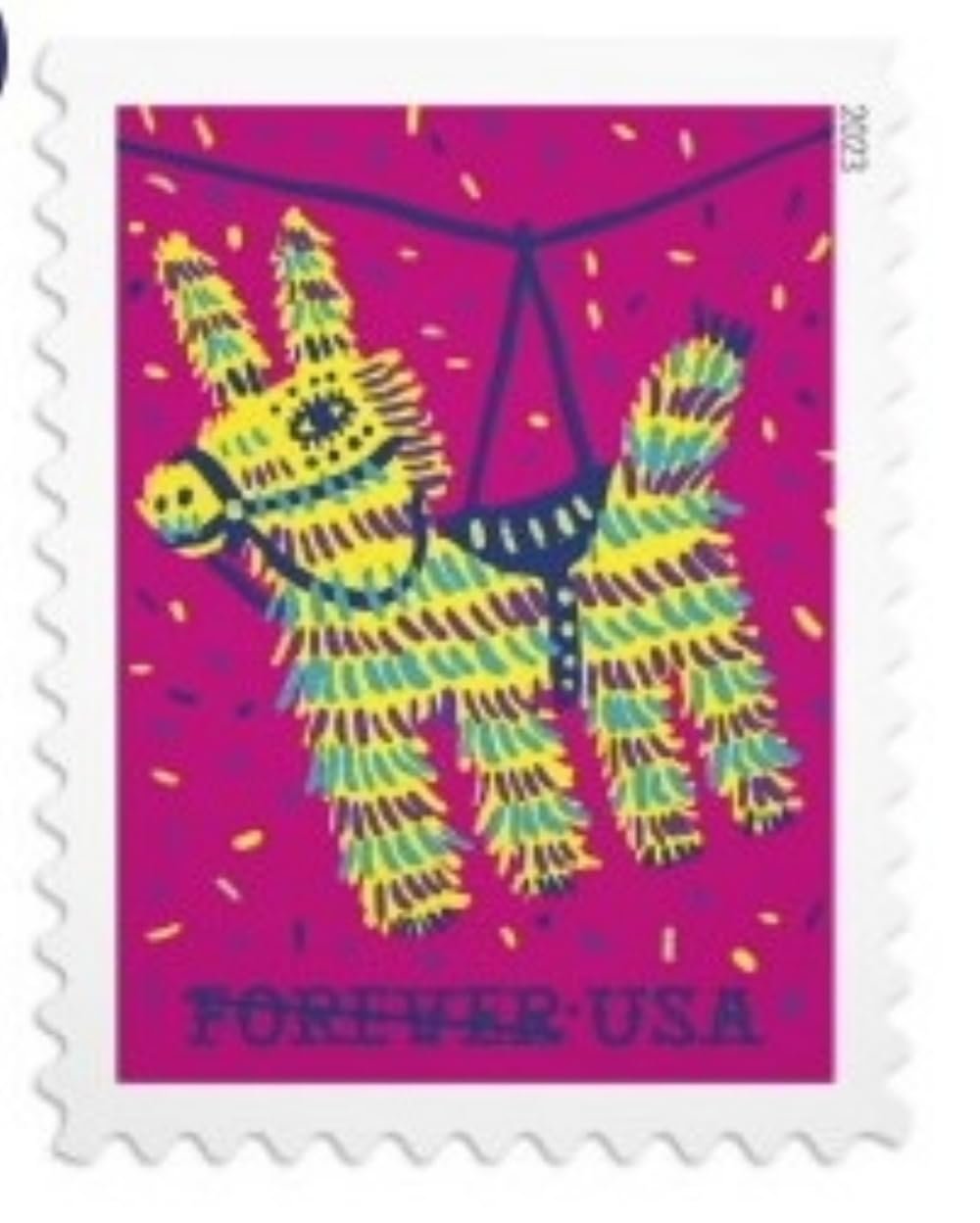 USPS Pinatas Forever Postage Stamps Celebrate Hispanic Heritage Latino Festive Celebration Party 2023 Scott #5812-5815