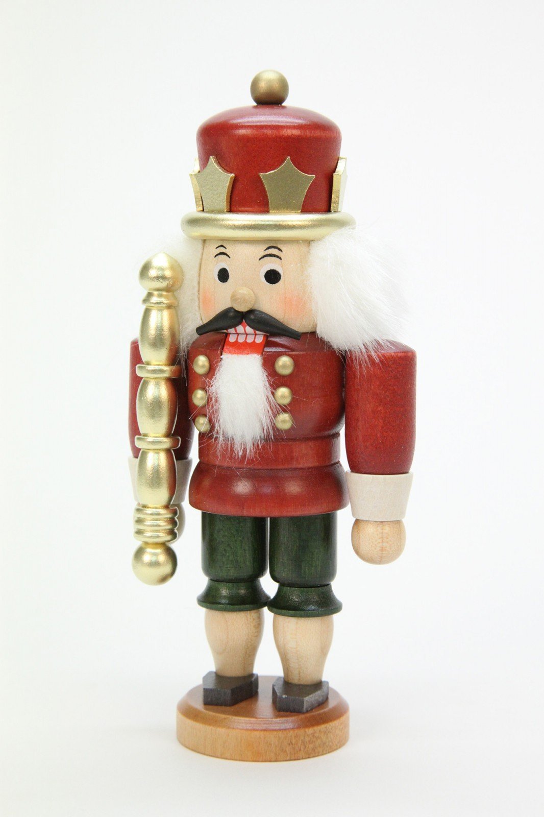 German Christmas Nutcracker King glazed - 17cm / 7 inch - Christian Ulbricht