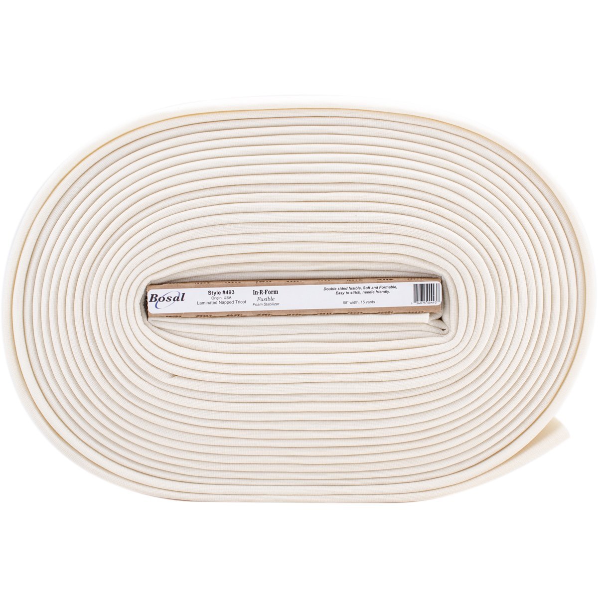 Bosal in-R-Form in-R Plus Unique Fusible Foam Stabilizer-58 X15yd White, 58" x 15 yd