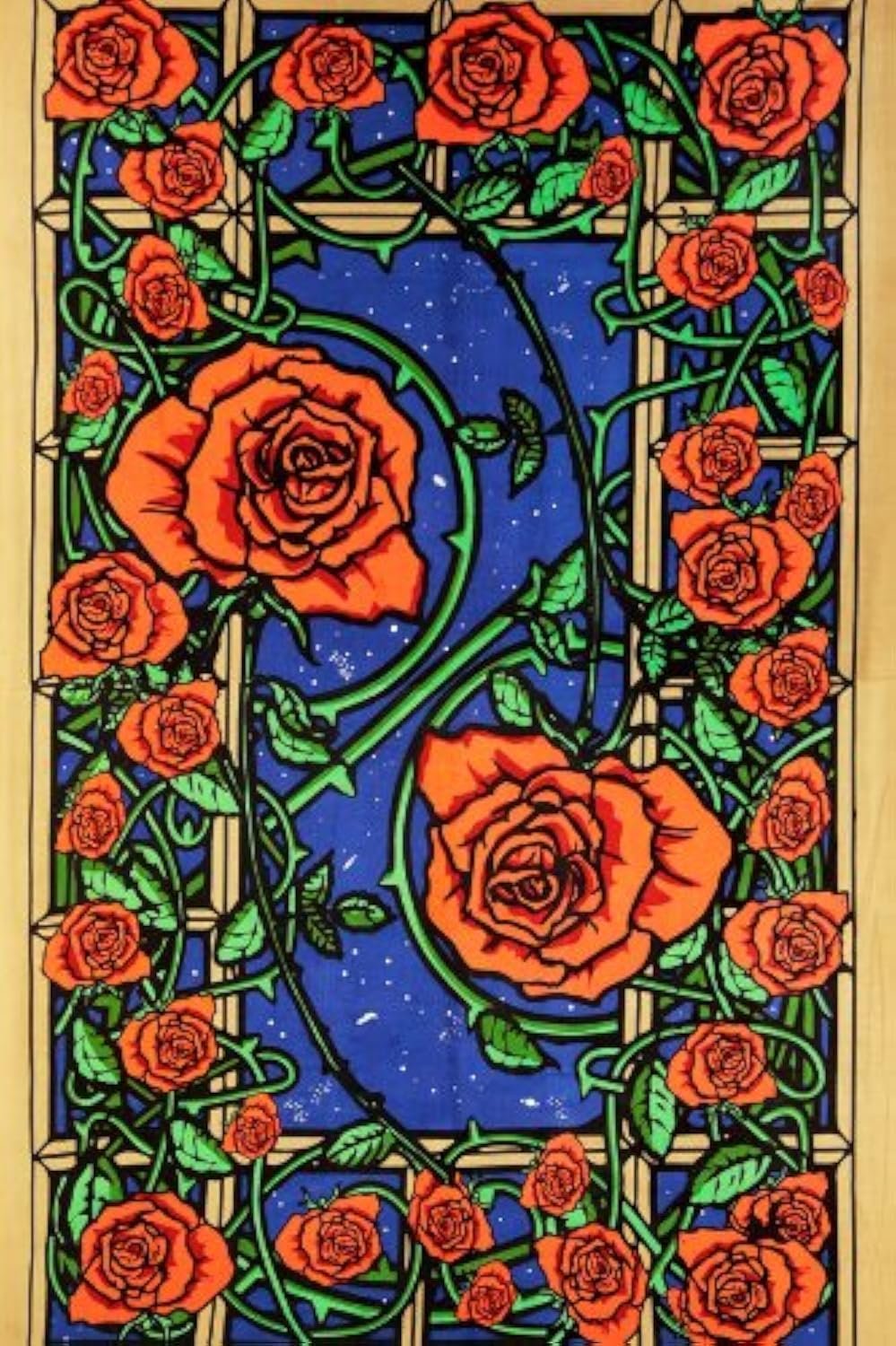 Sunshine Joy 3D Rose Window Tapestry Wall Hanging Table Cloth Magical Dorm Decor - Huge 60x90 Inches