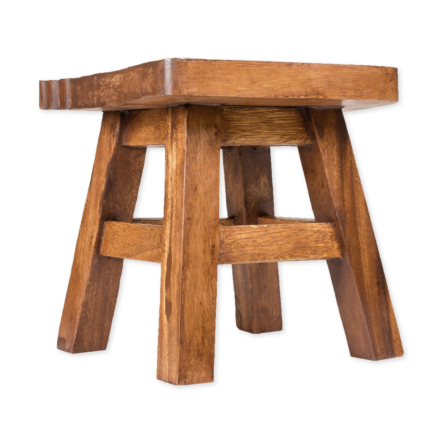 Sea Island Imports Bumble Bee Hand Carved Acacia Hardwood Decorative Short Stool