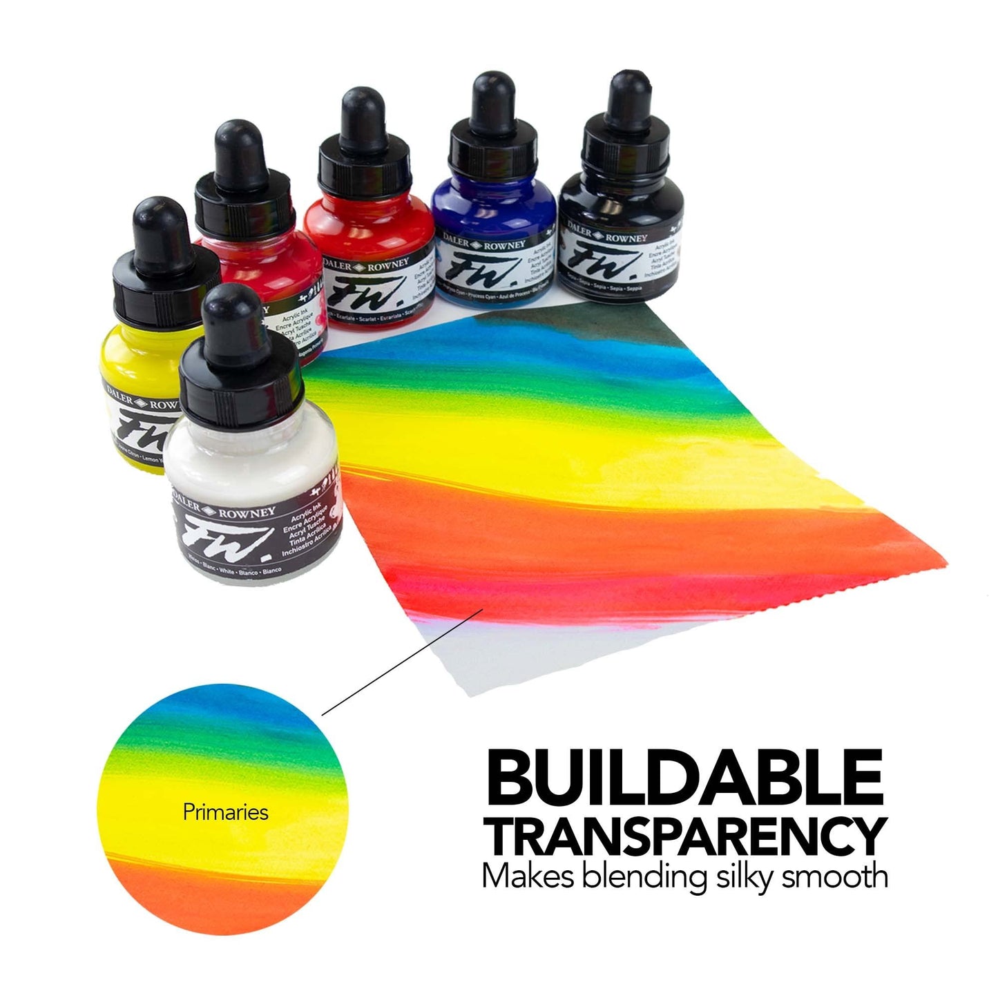Daler-Rowney FW Acrylic Artists Ink, 180ml/6oz Plastic Bottle, Burnt Umber (D160181223)