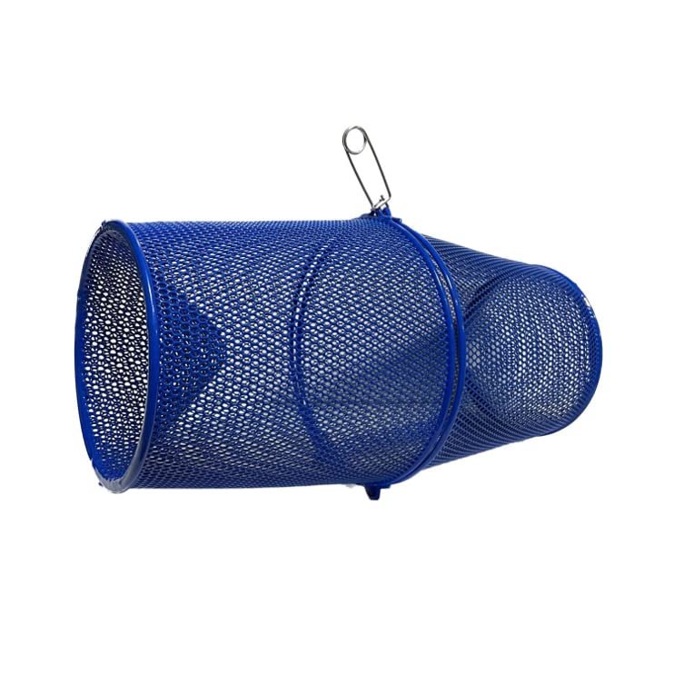 Minnow, Crawfish Trap 1/4" mesh, Blue Coated, Heavy Duty Metal, 16.5" Long, Catch All Minnow for Bait.