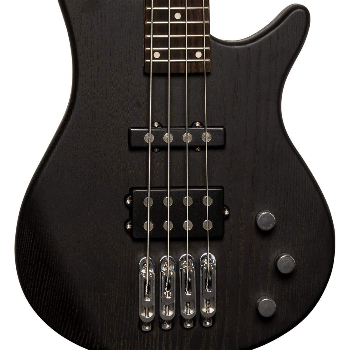 Stagg 4 String Bass Guitar, Right, Black, Full (SBF-40 BLK)