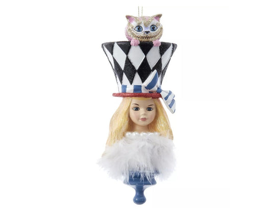 Kurt Adler 6.88-Inch Resin Hollywood Hats Alice Ornament