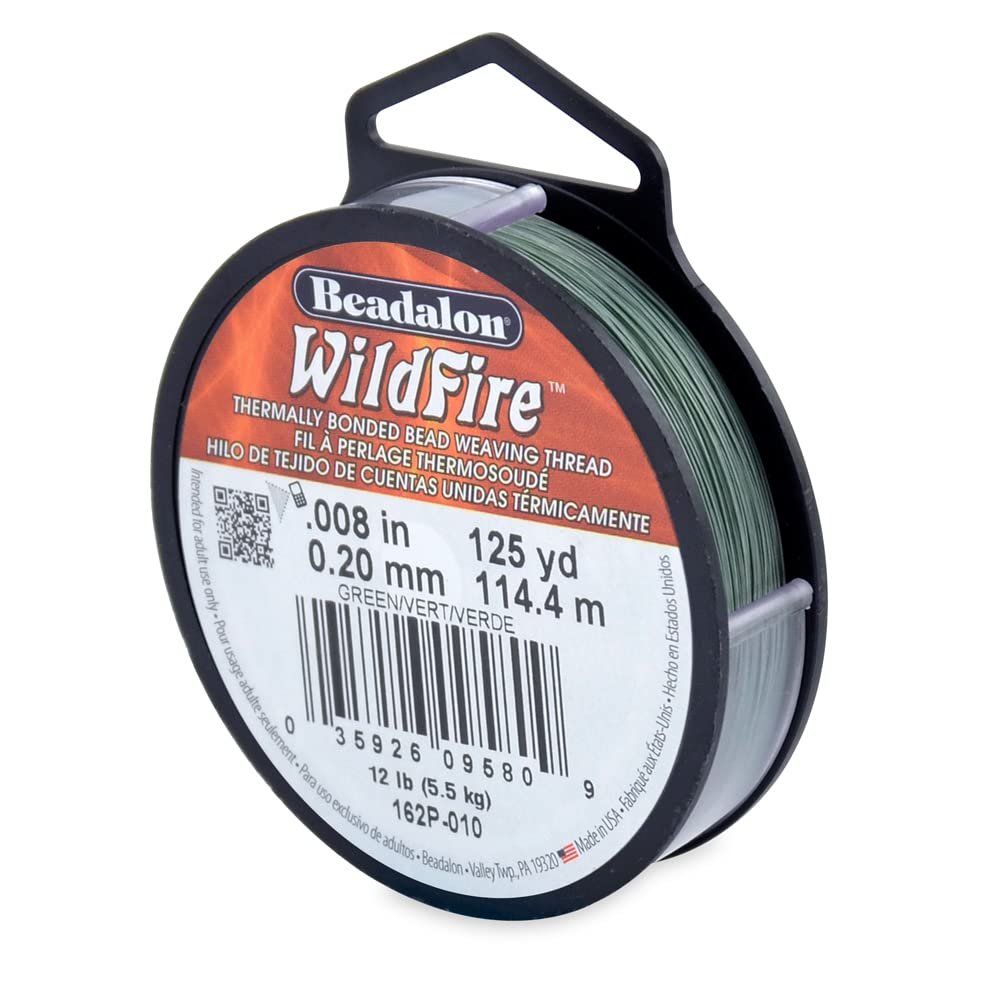 Beadalon Wildfire, 0.006 in, 0.15 mm, Break Strength 10 lb / 4.5 kg, Black, 125 yd / 114 m