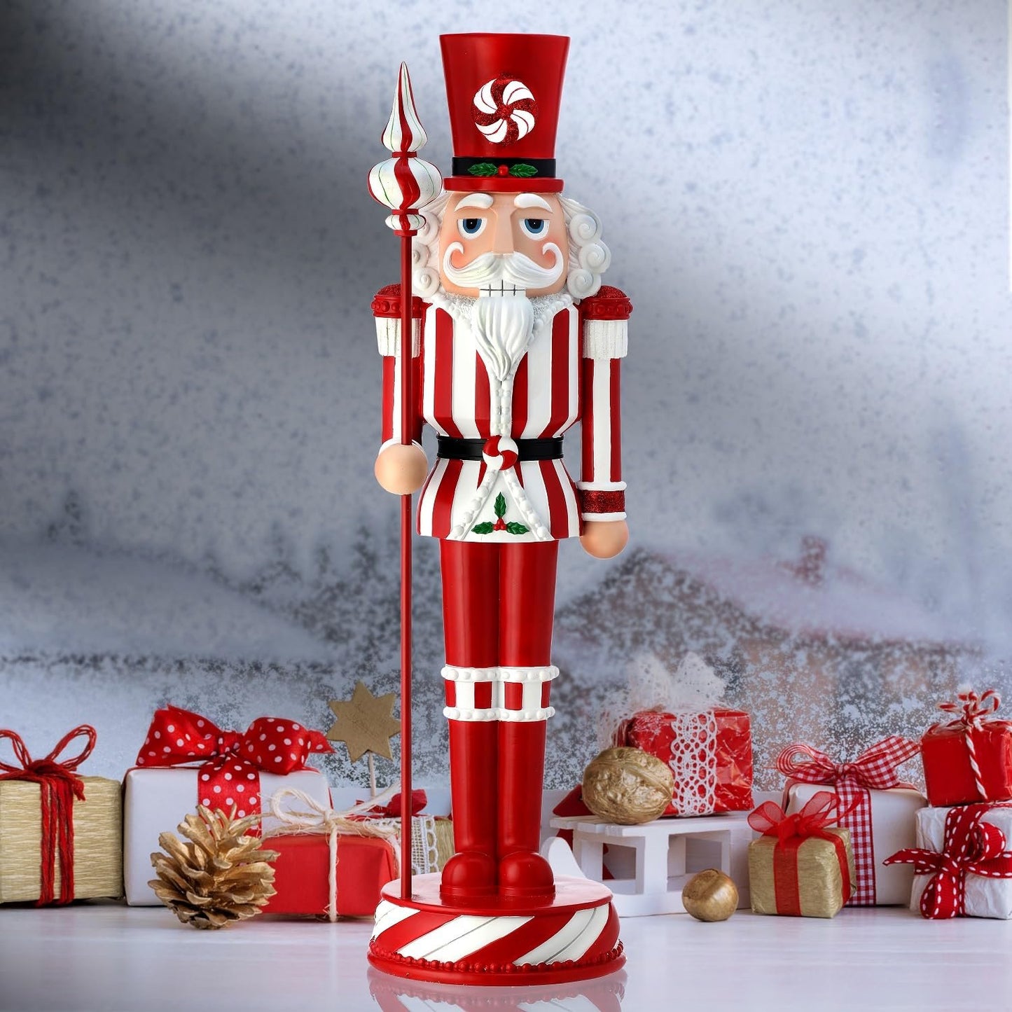 Regency International 13" Resin Peppermint Nutcracker