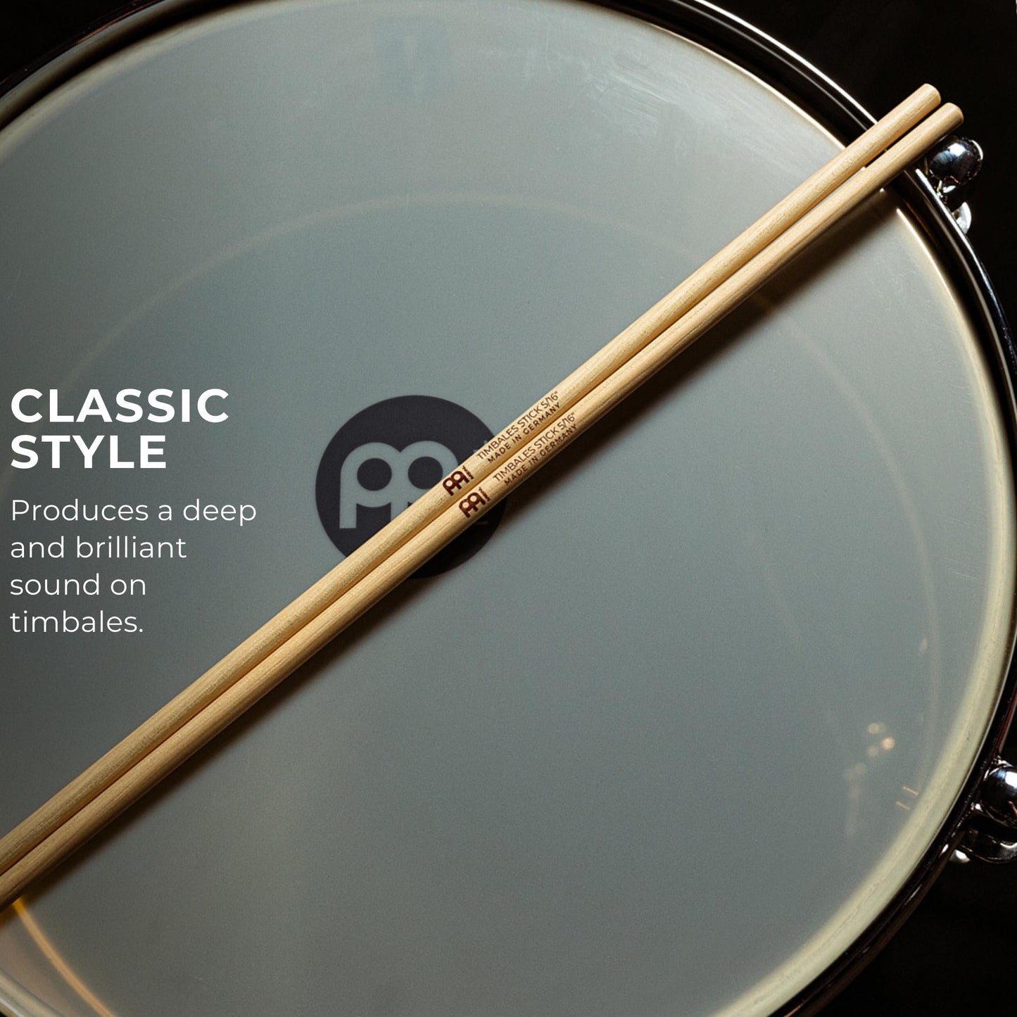 Timbale Sticks American Hickory - Great For Cowbells, Woodblocks & Cymbals as Well