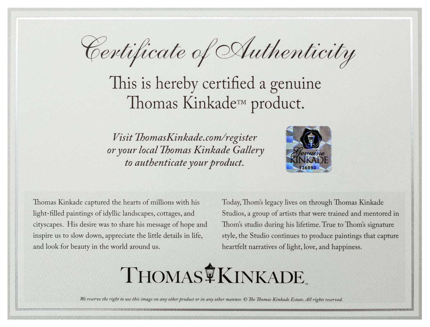 Thomas Kinkade Everett's Cottage