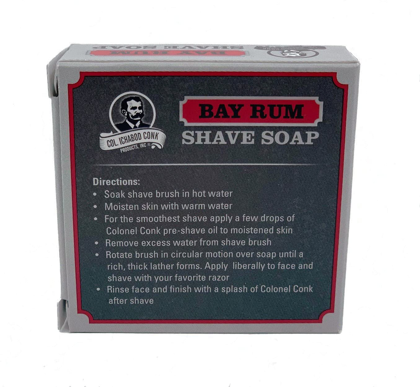 Col. Conk World's Famous Shaving Soap, Bay Rum, 2.25 Oz