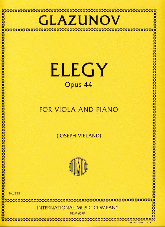 GLAZUNOV - Elegia Op.44 para Viola y Piano (Vieland)