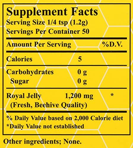 100% Pure Fresh Royal Jelly 60,000 mg YS Eco Bee Farms 2.0 oz Liquid