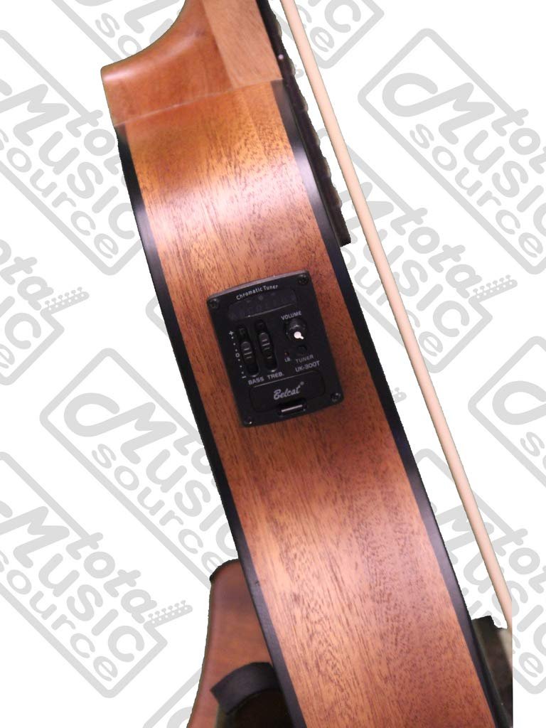 Oscar Schmidt OUB200K Comfort Series Bass Ukulele with Preamp, Volume, Bass and Treble Controls - Natural
