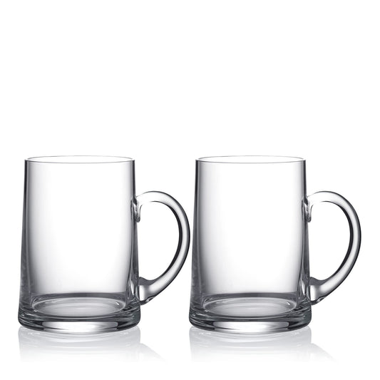 Waterford Craft Brew Beer Mug, Set of 2, 18 oz, Clear