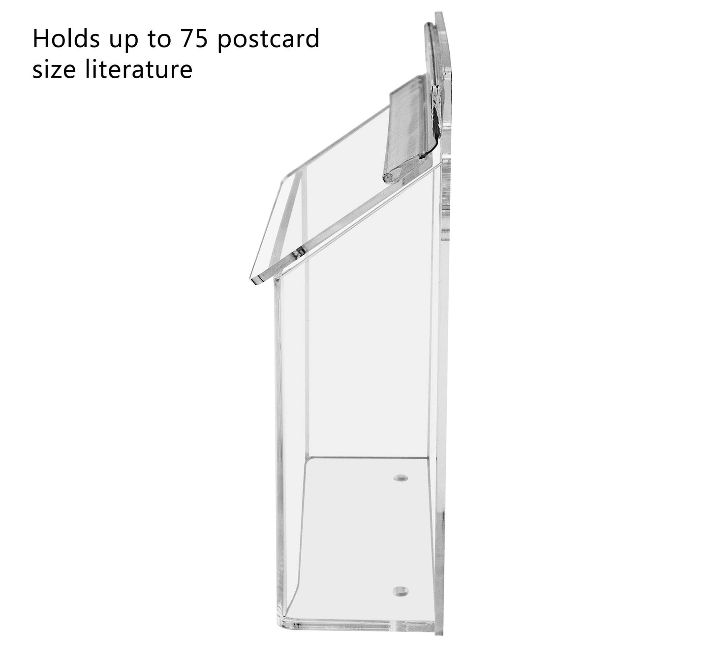 Marketing Holders Outdoor Brochure Holder Holds 9” x 6” Booklets and Bifolds Wall Mount Clear Acrylic Box with Lid Store Front Pamphlet Display Take One Organizer Bin