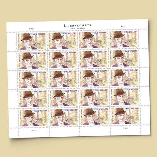 Saul Bellow 2024 3-Ounce Rate (Sheet of 20) Non-denominated Mail-use Postage Stamps