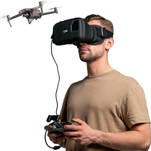 DroneMask 1 | Patented Unibody Lens FPV Goggles | Immersive VR Headset for DJI & GPS Drones
