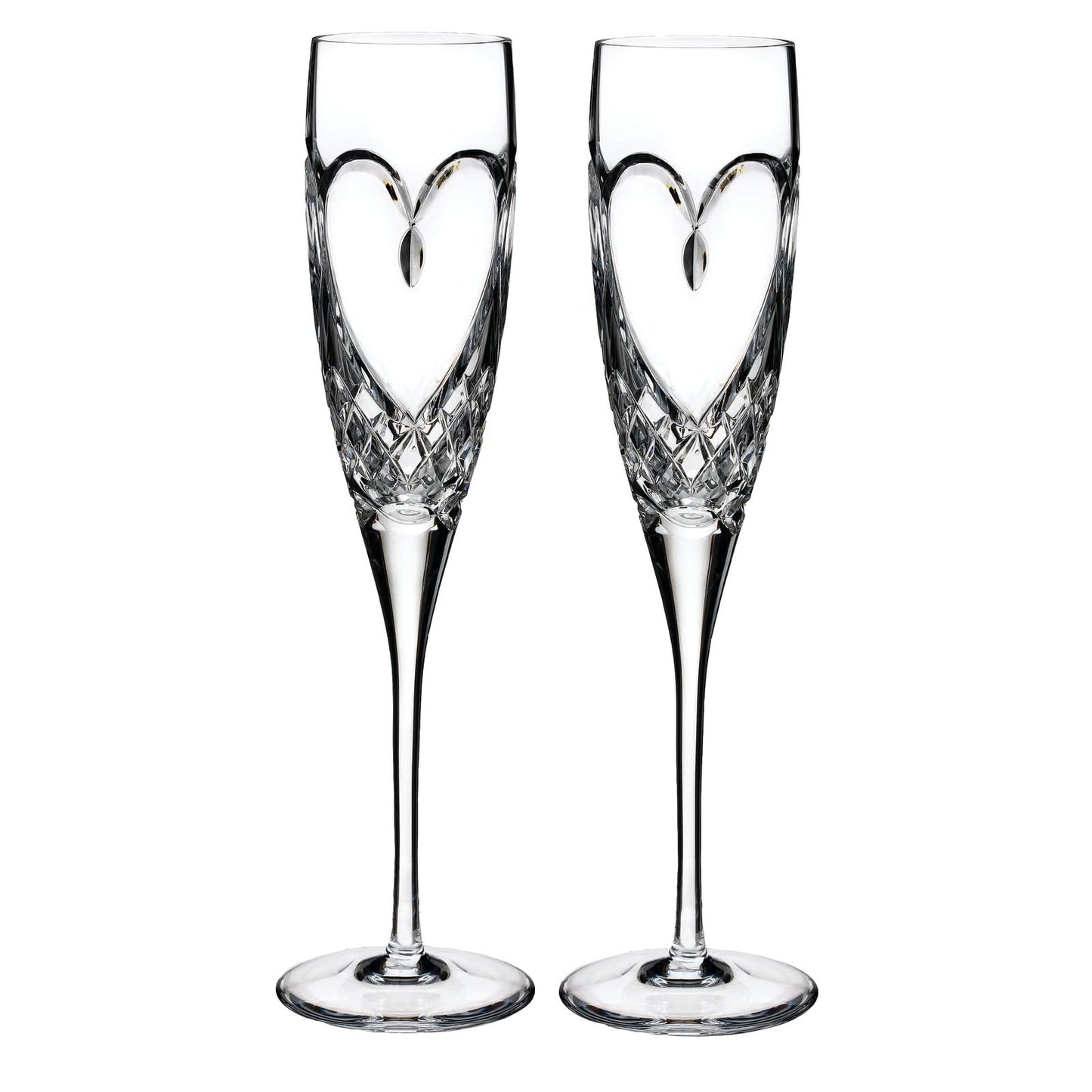 Waterford Love True Love Crystal Toasting Flute Pair