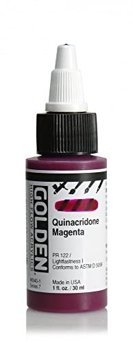 Golden Acrylic High Flow, 1 Ounce Bottle, Quinacridone Magenta