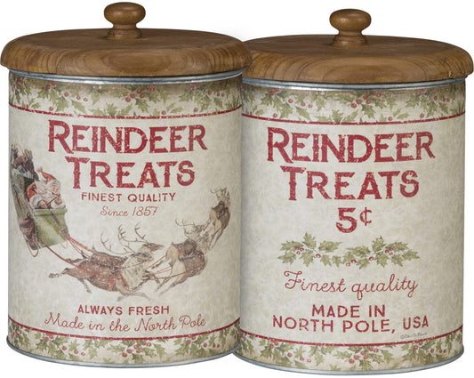 Primitives by Kathy Reindeer Treats Canister- 1 Container