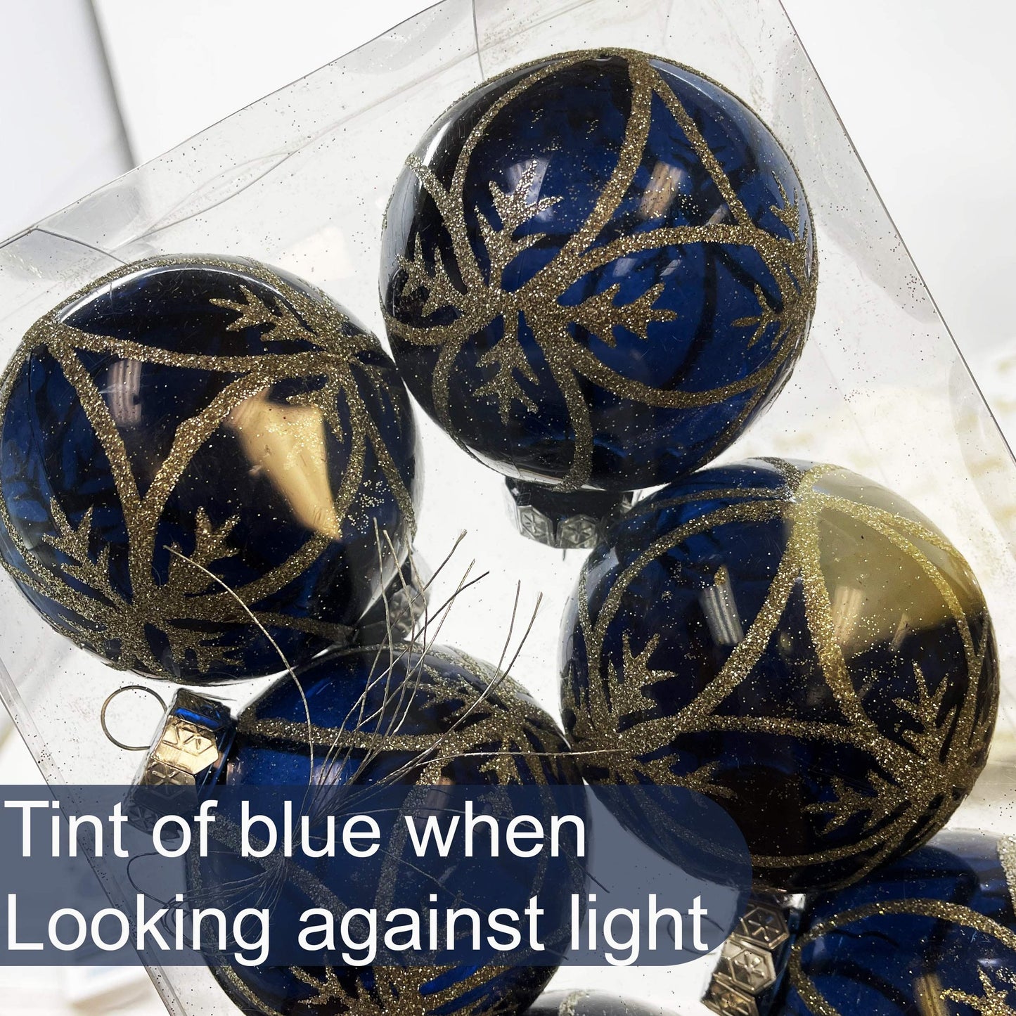 allgala 6-PK 3 Inch Luxury Glitter Rich Decoration Christmas Tree Ornament Balls