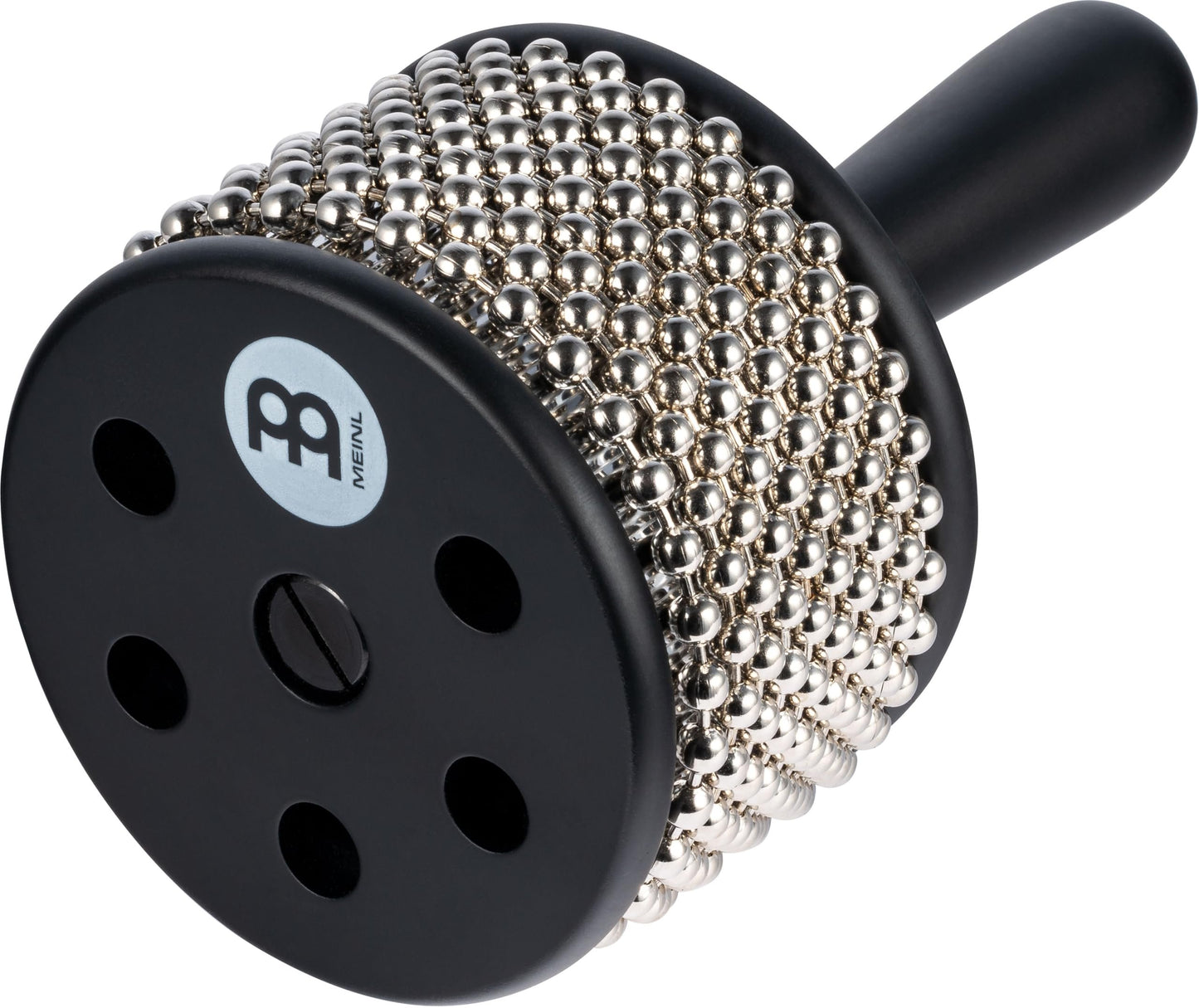 Meinl Percussion Turbo Cabasa Instrument with Sound Ports for Extra Projection and Stainless Steel Cylinder, Large, 2-Year Warranty, Black, (CA5BK-L)