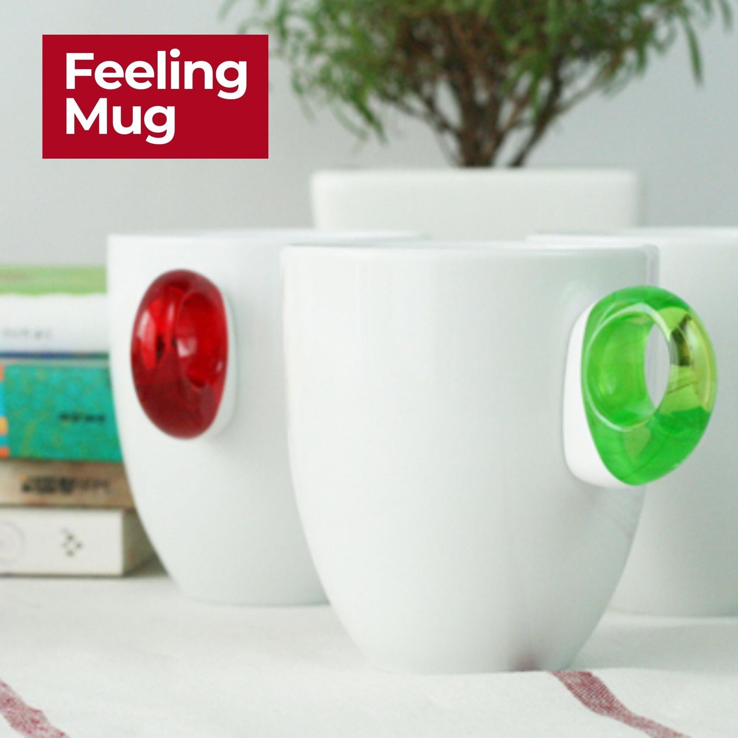 Guzzini Everyday Mug with Handle - Violet, Porcelain & Plastic - BPA-Free Microwave & Dishwasher Safe, Novelty Coffee Mug, Tea Cup, Juice, Water Cup - Daily Use All Occasions